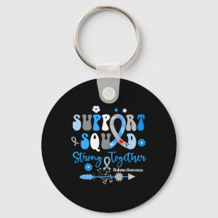 Chaveiro Groovy Support Squad Ribbon T1d Sensibilização par