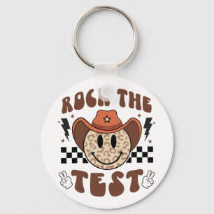 Chaveiro Groovy Test Day Rock The Test Smile Cowboy Boys Me