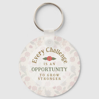 Chaveiro "Grow Stronger" Affirmation Keychain