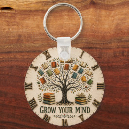 Chaveiro Grow Your Mind Book Reading Teacher Gift