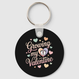 Chaveiro Growing My Valentine By Feet Heart Design 