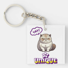 Chaveiro ​Grumpy Cat "YAY! I'm Unique" Funny Fridge Magnet