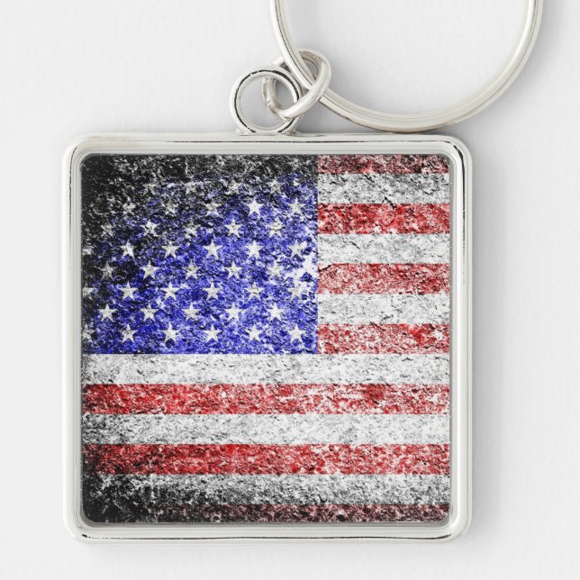Chaveiro Grunge American Flag 2 (Frente)