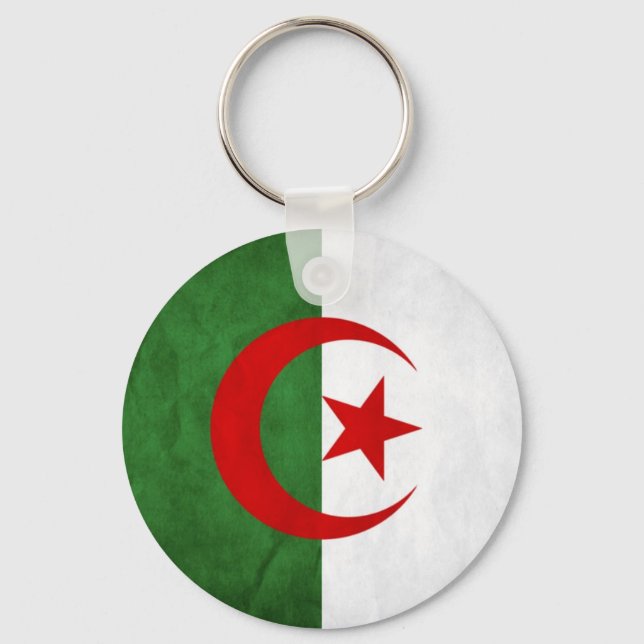 Chaveiro Grunge Argélia — Bandeira Nacional (Frente)