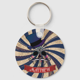 Chaveiro Grunge Circus Açúcar Caveira Domador Personalizado