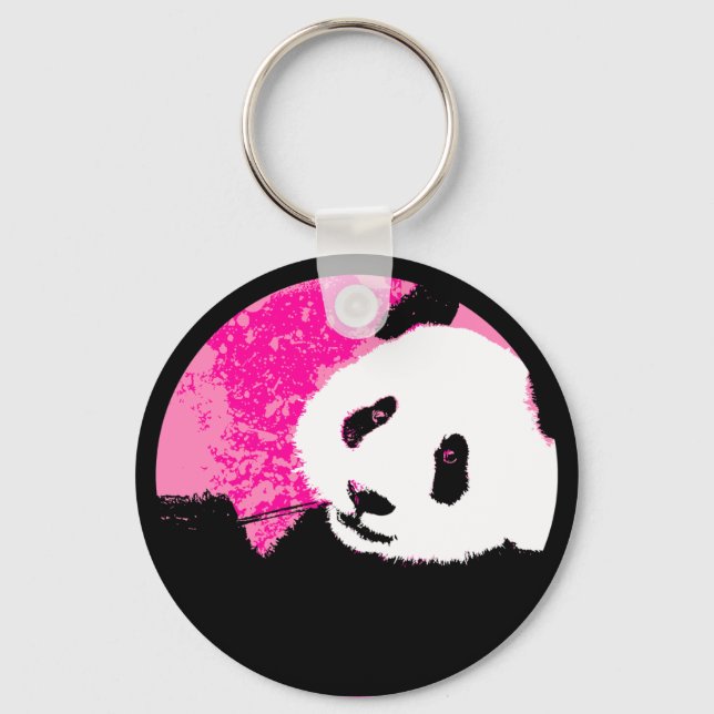Chaveiro grunge panda. (Frente)