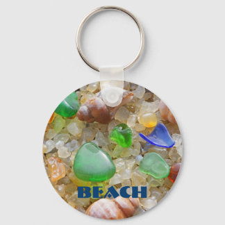 Chaveiro Grupos-chave BEACH — vidro do mar de Seaglass