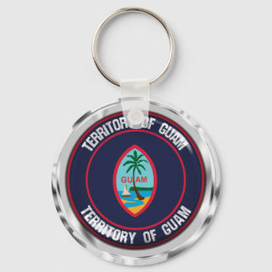Chaveiro Guam Round Emblem