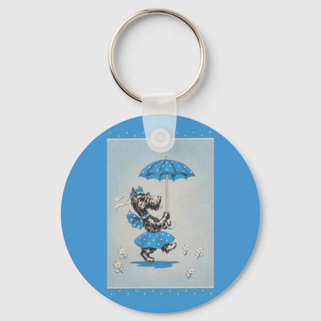 Chaveiro Guarda-chuva de carregando da senhora escocesa (Frente)