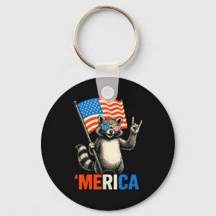 Chaveiro Guaxinim América rocha bandeira americana patrióti