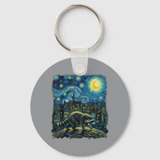 Chaveiro Guaxinim Pinta o Céu Noturno das Estrelas Artista