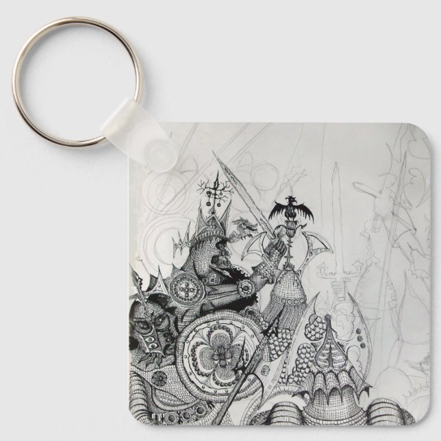 Chaveiro GUERRAS GÓTICAS,Cavaleiros Bárbaros,Fantasia (Frente)