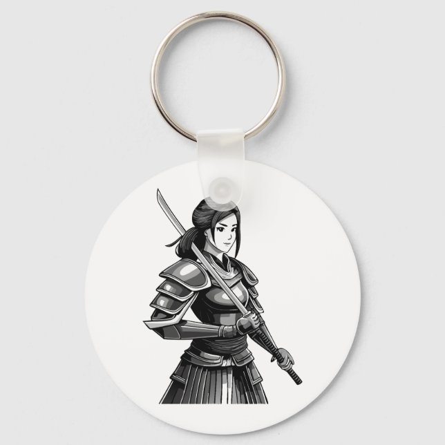 Chaveiro guerreira samurai japonesa - mulher (Frente)