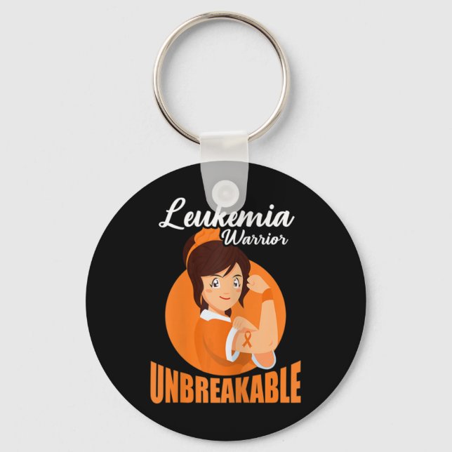 Chaveiro Guerreiro da Leucemia Awarenes para Canceres Sangu (Frente)