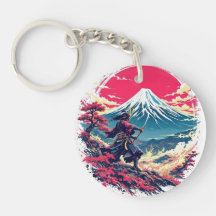 Guerreiro Samurai no Monte Fuji Arte Japonesa