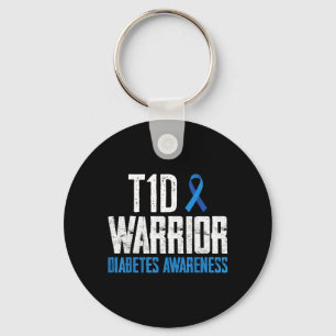 Chaveiro Guerreiro T1d da Fita Azul Conscientização sobre D