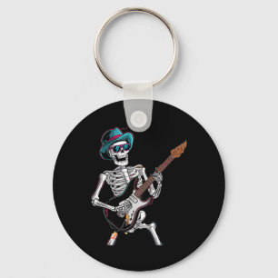 Chaveiro Guitar Fantasma Vintage Rocker Skeleton Tee