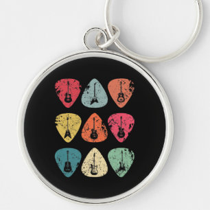 Chaveiro Guitar Pick Retro Vintage para Guitaristas