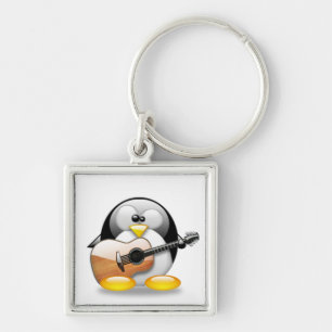 Chaveiro Guitarra acústica Tux (Linux Tux)