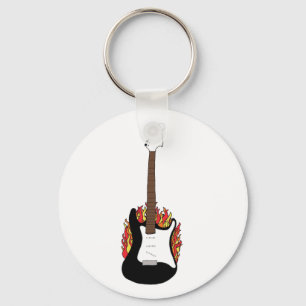Chaveiro Guitarra flamejante