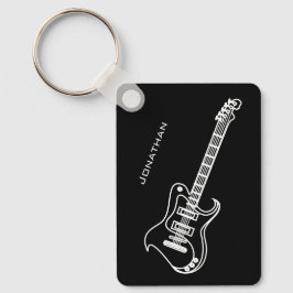 Chaveiro Guitarra Mínima Mínima de Preto Elétrica Personali