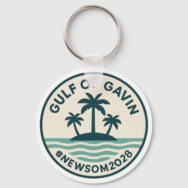 Chaveiro Gulf of Gavin 2028 Newsom Keychain (Frente)