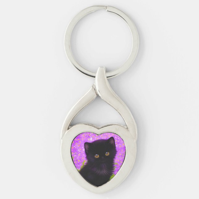 Chaveiro Gustav Klimt Cat (Frente)