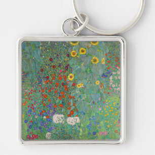 Chaveiro Gustav Klimt - Jardim Rural com Girassóis