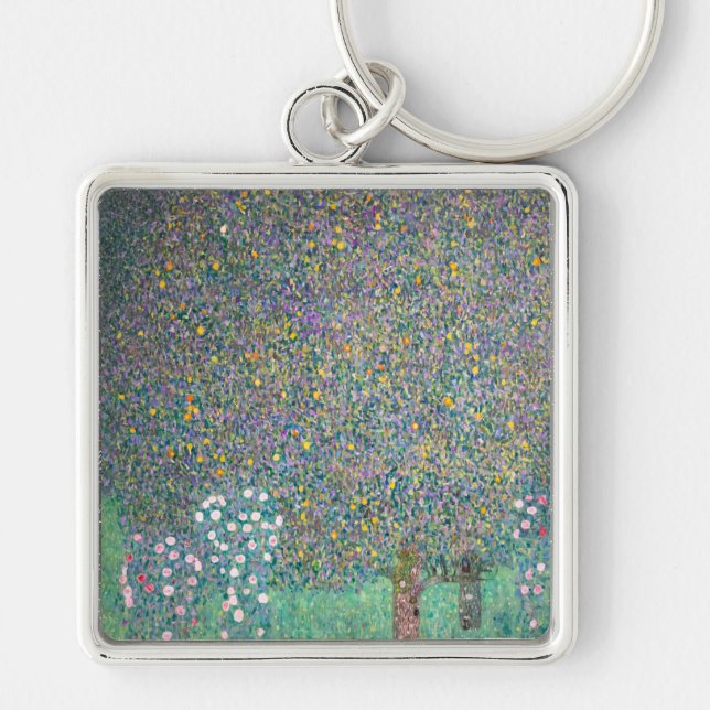 Chaveiro Gustav Klimt - Roseiras sob as Árvores (Frente)