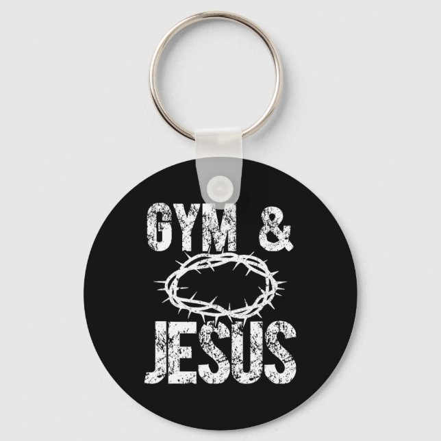 Chaveiro Gym And Jesus Christian Bodybuilder Religious Body (Frente)