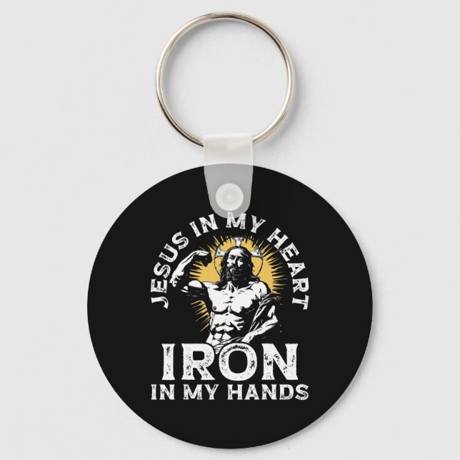 Chaveiro Gym And Jesus Christian Bodybuilder Religious Body (Frente)