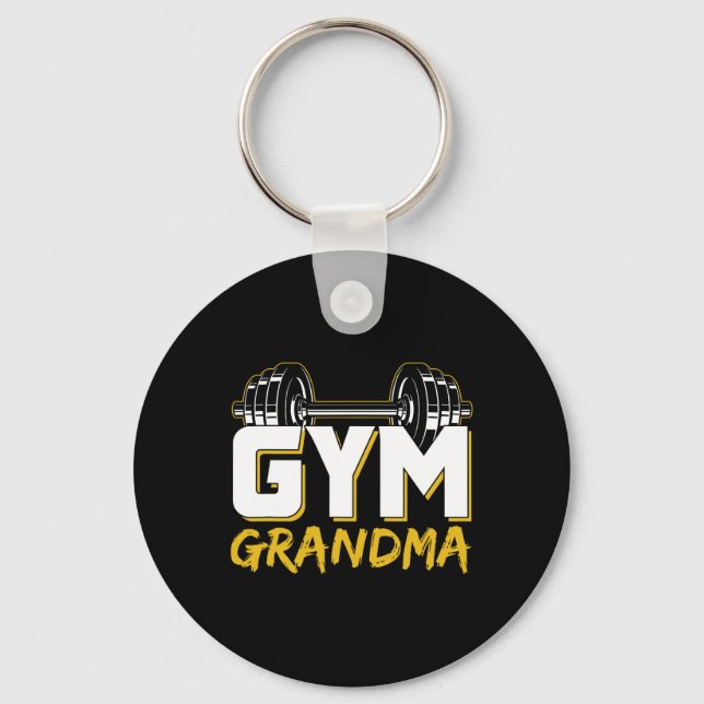 Chaveiro Gym Grandma Weightlifting Training Fitness Workout (Frente)