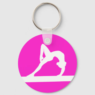 Chaveiro Gymnast Silhouette Keychain Pink