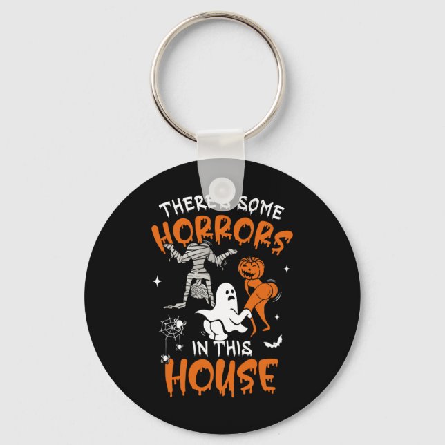 Chaveiro Há Algum Horror Nesta Casa Ghost Pumpkin Ha (Frente)