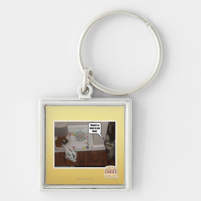 Chaveiro Há uma lebre em meu alimento (Frente)