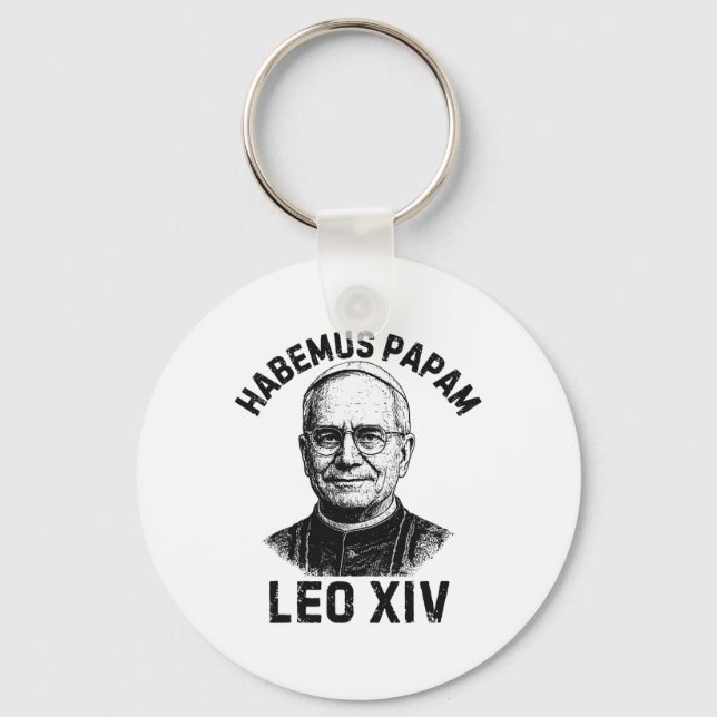 Chaveiro Habemus Papam Papa Leo Xiv (Frente)
