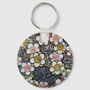 CHAVEIRO HAIKU/ PRETO BRANCO ROSA AMARELO FLORES DE PRIMAVE
