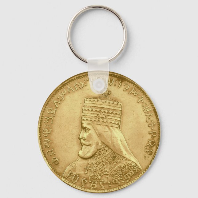 Chaveiro Haile Selassie Jah Rastafari Reggae Rasta Roots  (Frente)