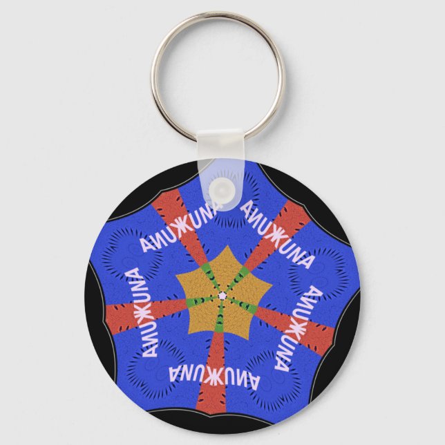 Chaveiro Hakuna Matata Azul Iridiscendente (Frente)