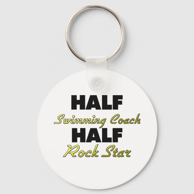 Chaveiro Half Natation Coach Half Rock Star (Frente)