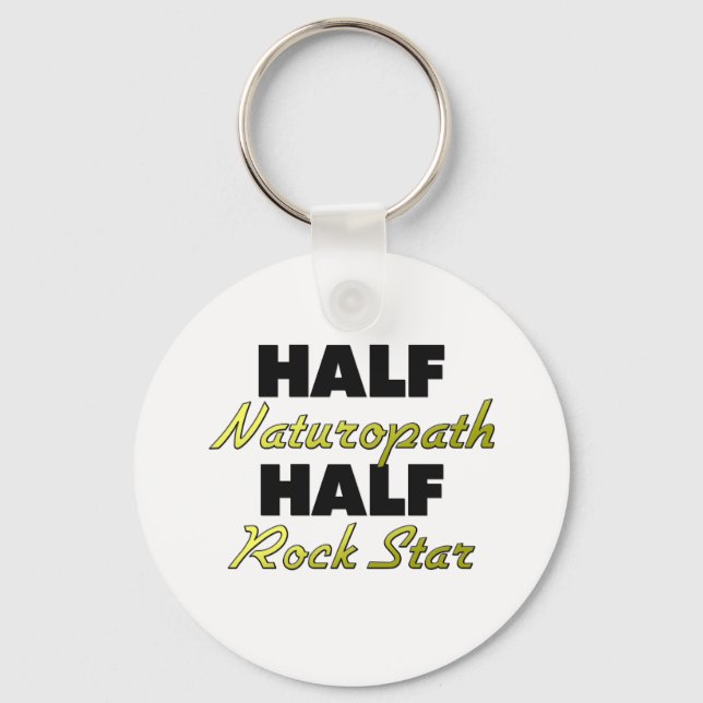 Chaveiro Half Naturopath Half Rock Star (Frente)