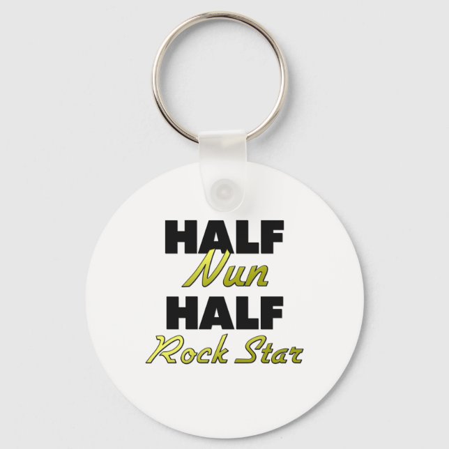 Chaveiro Half Nun Half Rock Star (Frente)