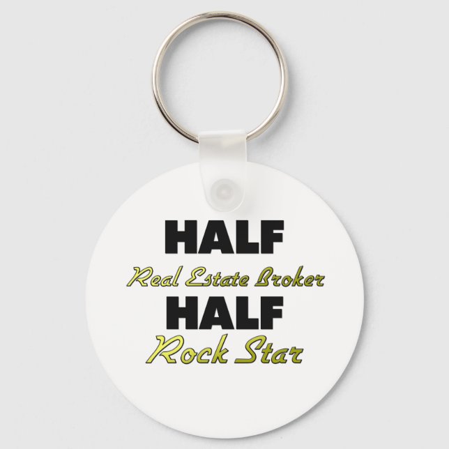 Chaveiro Half Real Estate Broker Half Rock Star (Frente)