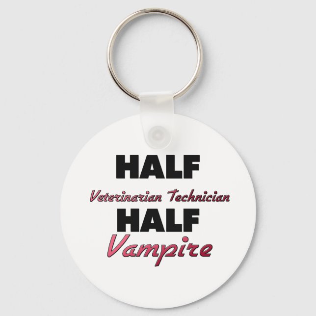 Chaveiro Half Veterinarian Technician Half Vampire (Frente)