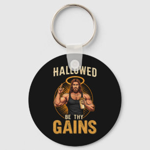 Chaveiro Hallow Be Thains Gains Christian Workout Gym Jesus