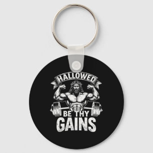 Chaveiro Hallow Be Thains Gains Christian Workout Gym Jesus