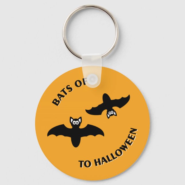 Chaveiro Halloween Bats Orange (Frente)