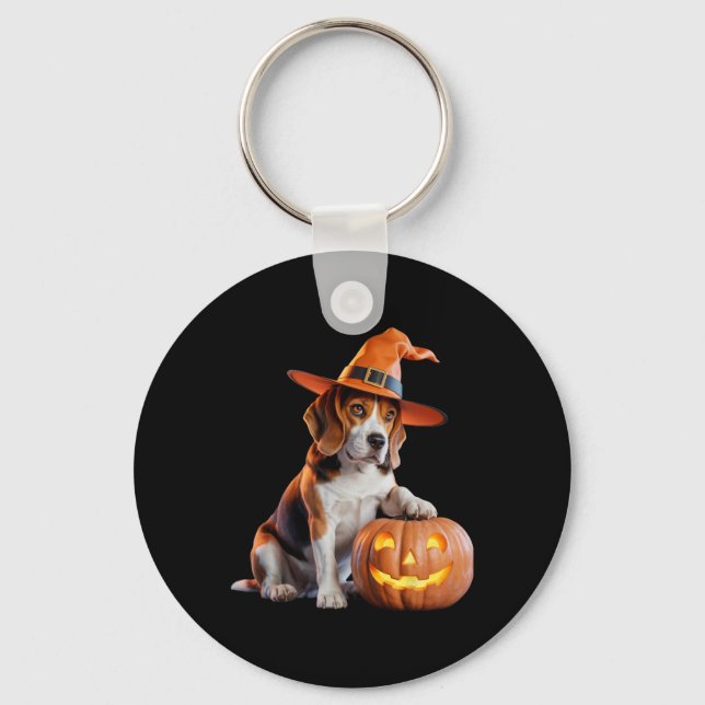 Chaveiro Halloween Beagle Para Cachorros Amantes Encantador (Frente)