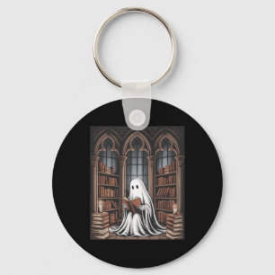 Chaveiro Halloween Bibliotecário fantasma lendo livros aman