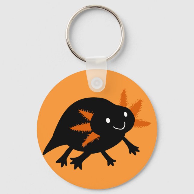 Chaveiro Halloween Black Axolotl (Frente)